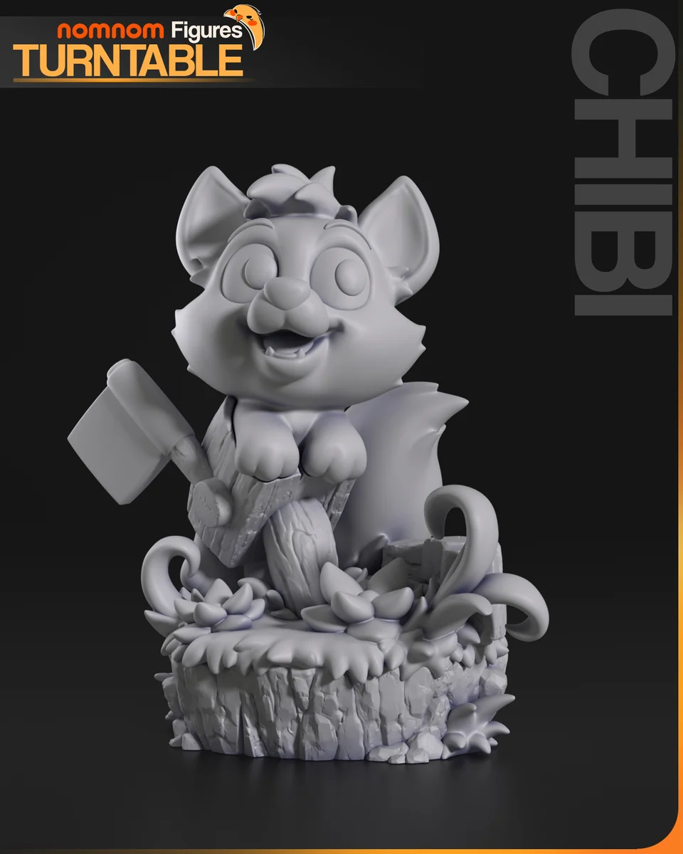 Chibi Tod | Fan Art | 3D Printed Resin Model Garage Kit | *Un-Painted* | Nomnom 4