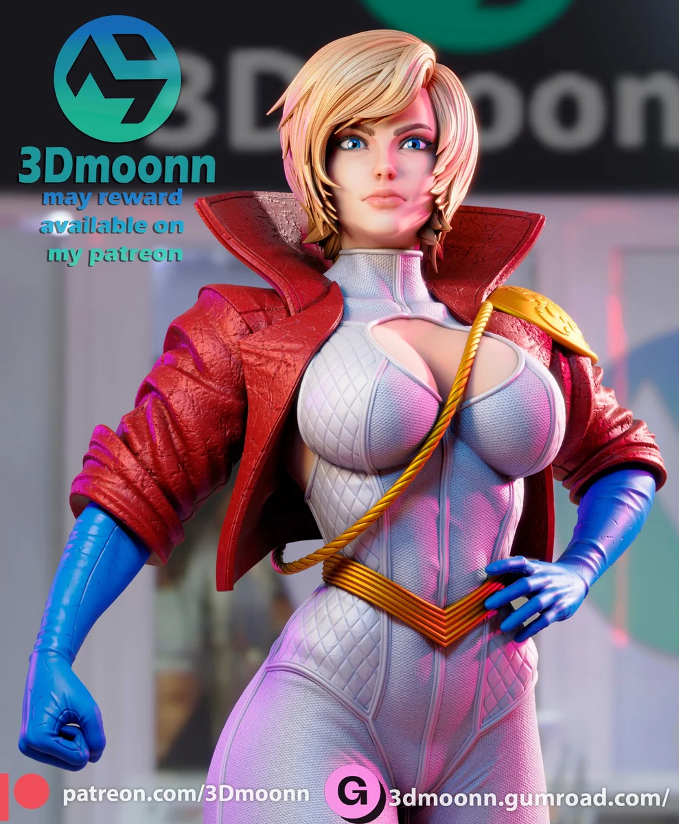 Power Girl | Fan Art | 3D Printed Resin Model Garage Kit | *Un-Painted* | 3DMoonn