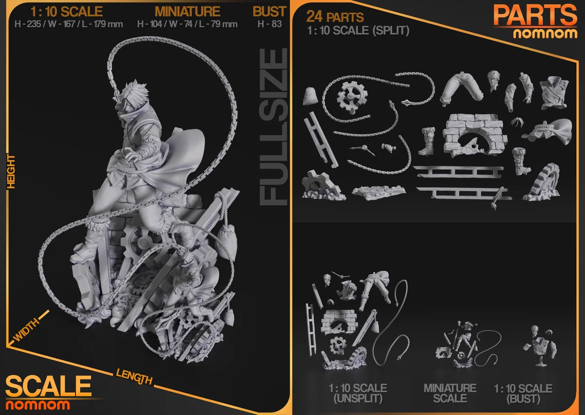 Trevor Belmont | Fan Art | 3D Printed Resin Model Garage Kit | *Un-Painted* | Nomnom 3