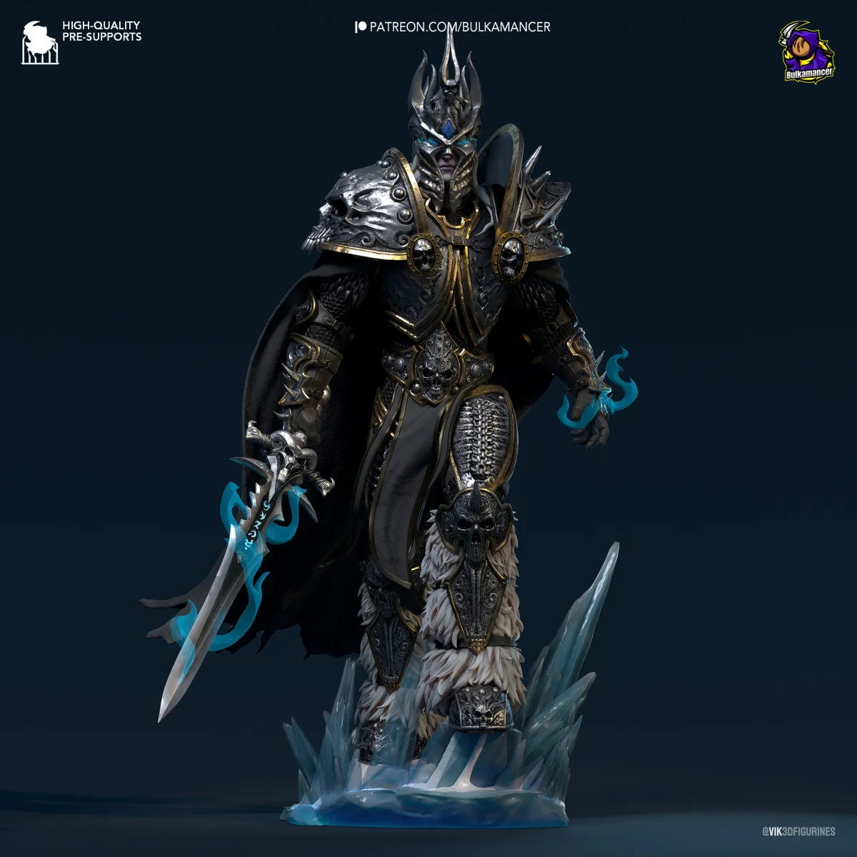 Arthas | Fan Art | 3D Printed Resin Model Garage Kit | *Un-Painted* | Bulkamancer 6