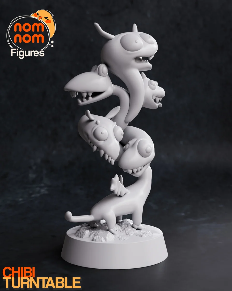 Chibi Derpy Tiamat | Fan Art | 3D Printed Resin Model Garage Kit | *Un-Painted* | Nomnom 7