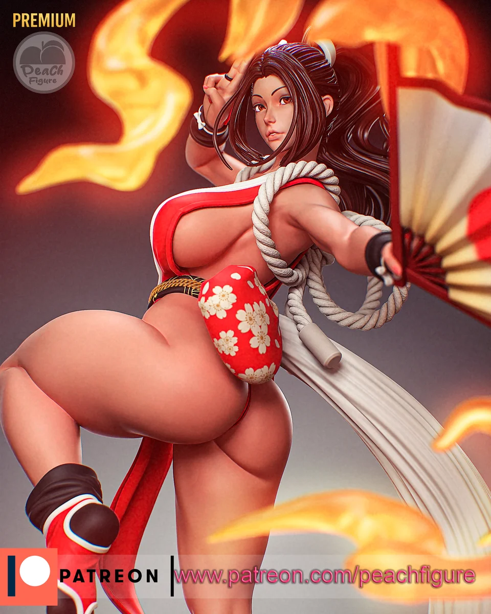 Mai Shiranui | Fan Art | 3D Printed Resin Model Garage Kit | *Un-Painted* | Peach Figure 3