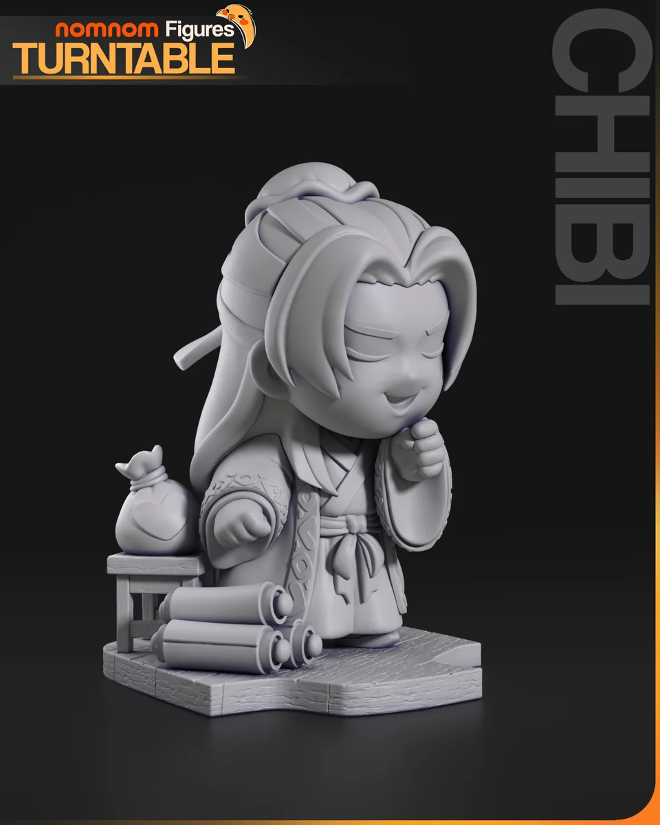 Chibi Jinshi | Fan Art | 3D Printed Resin Model Garage Kit | *Un-Painted* | Nomnom 3