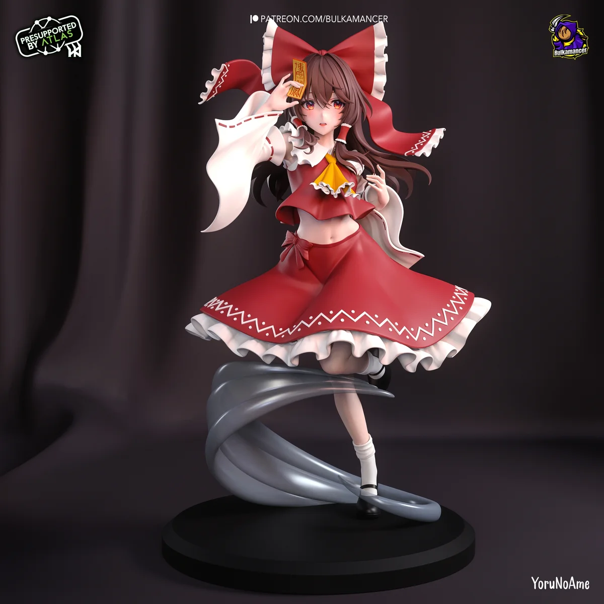 Reimu Hakurei | Fan Art | 3D Printed Resin Model Garage Kit | *Un-Painted* | Bulkamancer 5