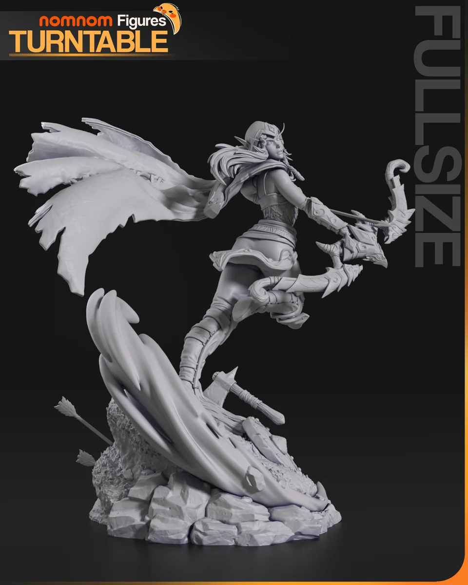 Alleria Windrunner | Fan Art | 3D Printed Resin Model Garage Kit | *Un-Painted* | Nomnom 9