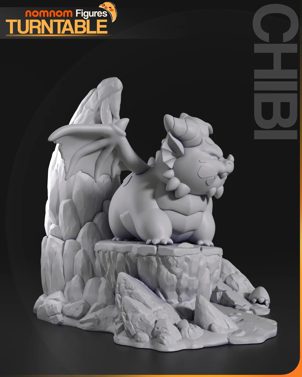 Chibi Themberchaud | Fan Art | 3D Printed Resin Model Garage Kit | *Un-Painted* | Nomnom 6