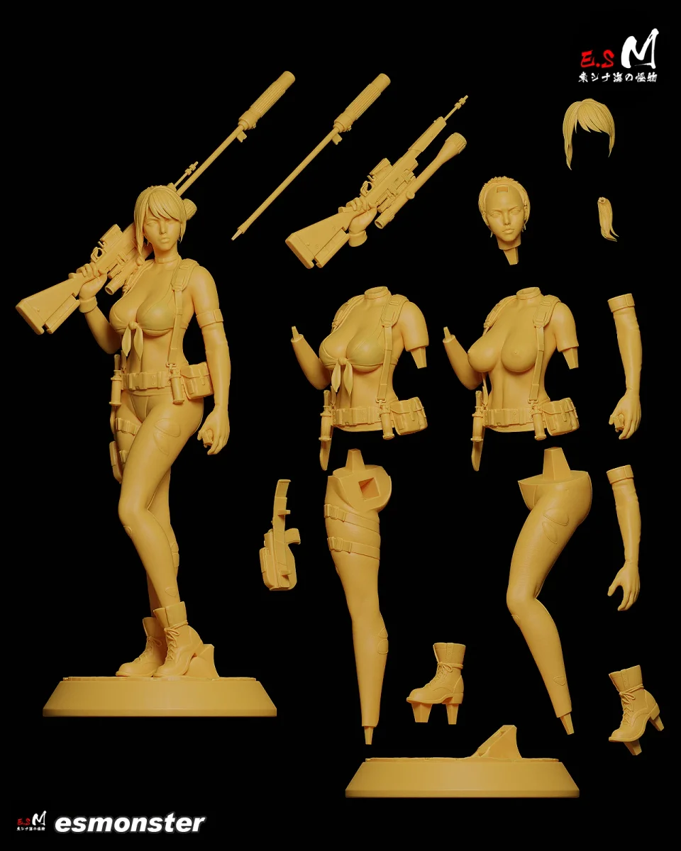 Quiet | Fan Art | 3D Printed Resin Model Garage Kit | *Un-Painted* | ES Monster 7