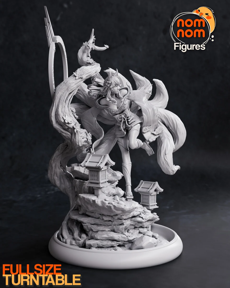Ahri Spirit Blossom | Fan Art | 3D Printed Resin Model Garage Kit | *Un-Painted* | Nomnom 7