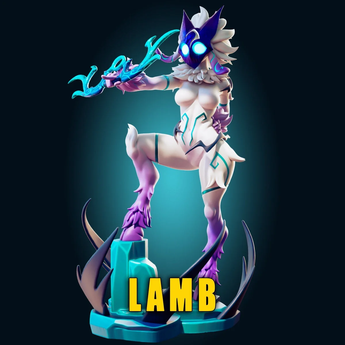 Lamb | Fan Art | 3D Printed Resin Model Garage Kit | *Un-Painted* | Officer Rhu