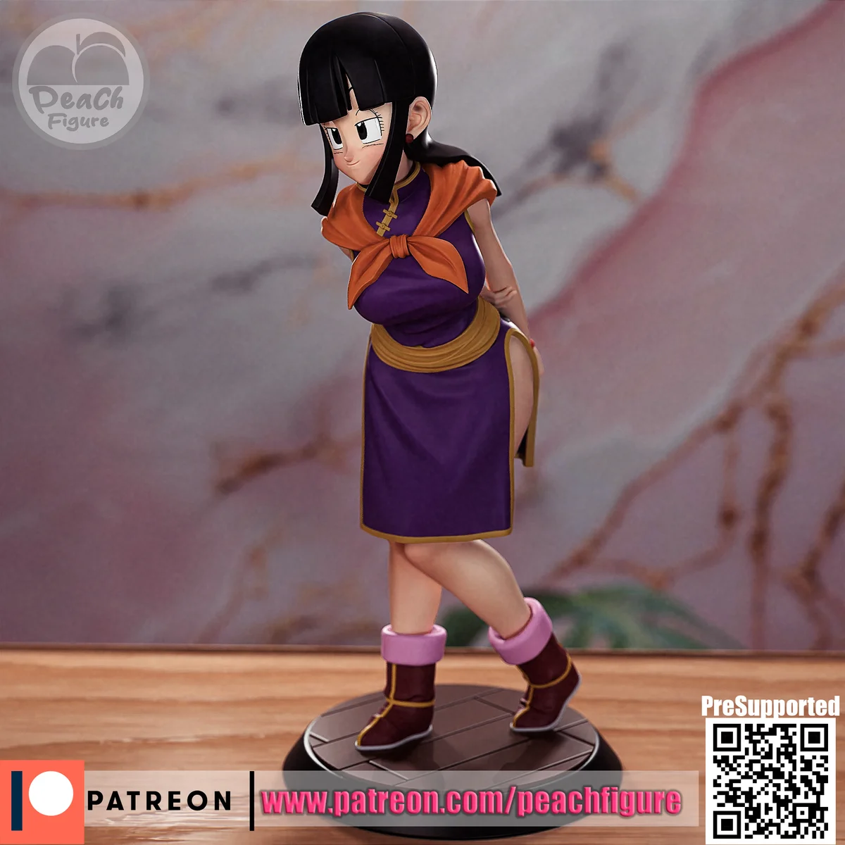 Chichi | Fan Art | 3D Printed Resin Model Garage Kit | *Un-Painted* | Peach Figure 3