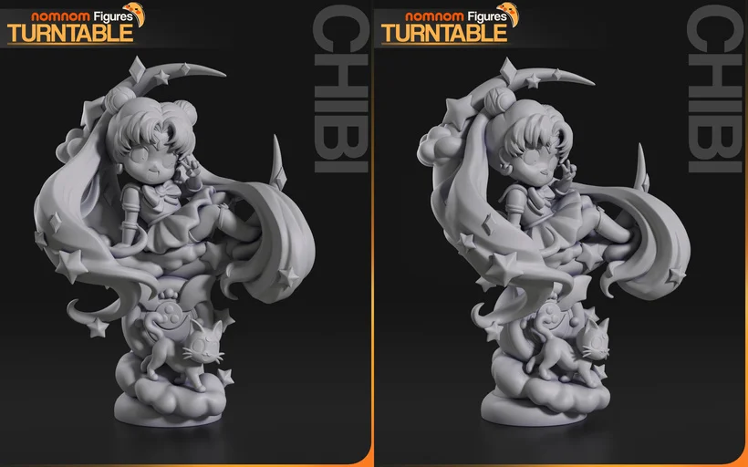 Chibi Sailor Moon | Fan Art | 3D Printed Resin Model Garage Kit | *Un-Painted* | Nomnom 4