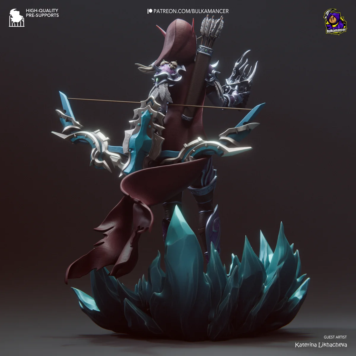 Sylvanas Windrunner | Fan Art | 3D Printed Resin Model Garage Kit | *Un-Painted* | Bulkamancer 4