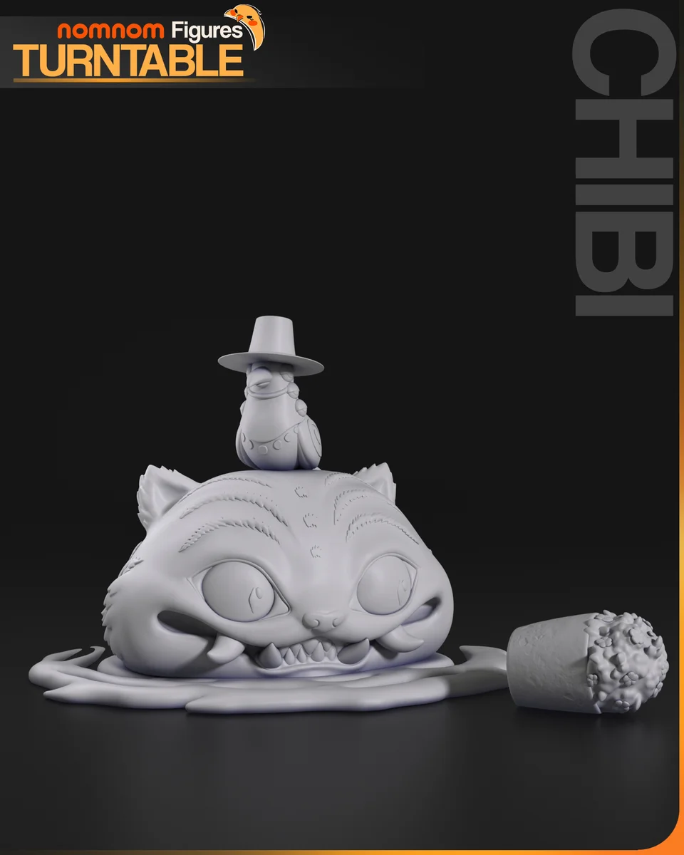 Chibi Derpy Tiger | Fan Art | 3D Printed Resin Model Garage Kit | *Un-Painted* | Nomnom 5