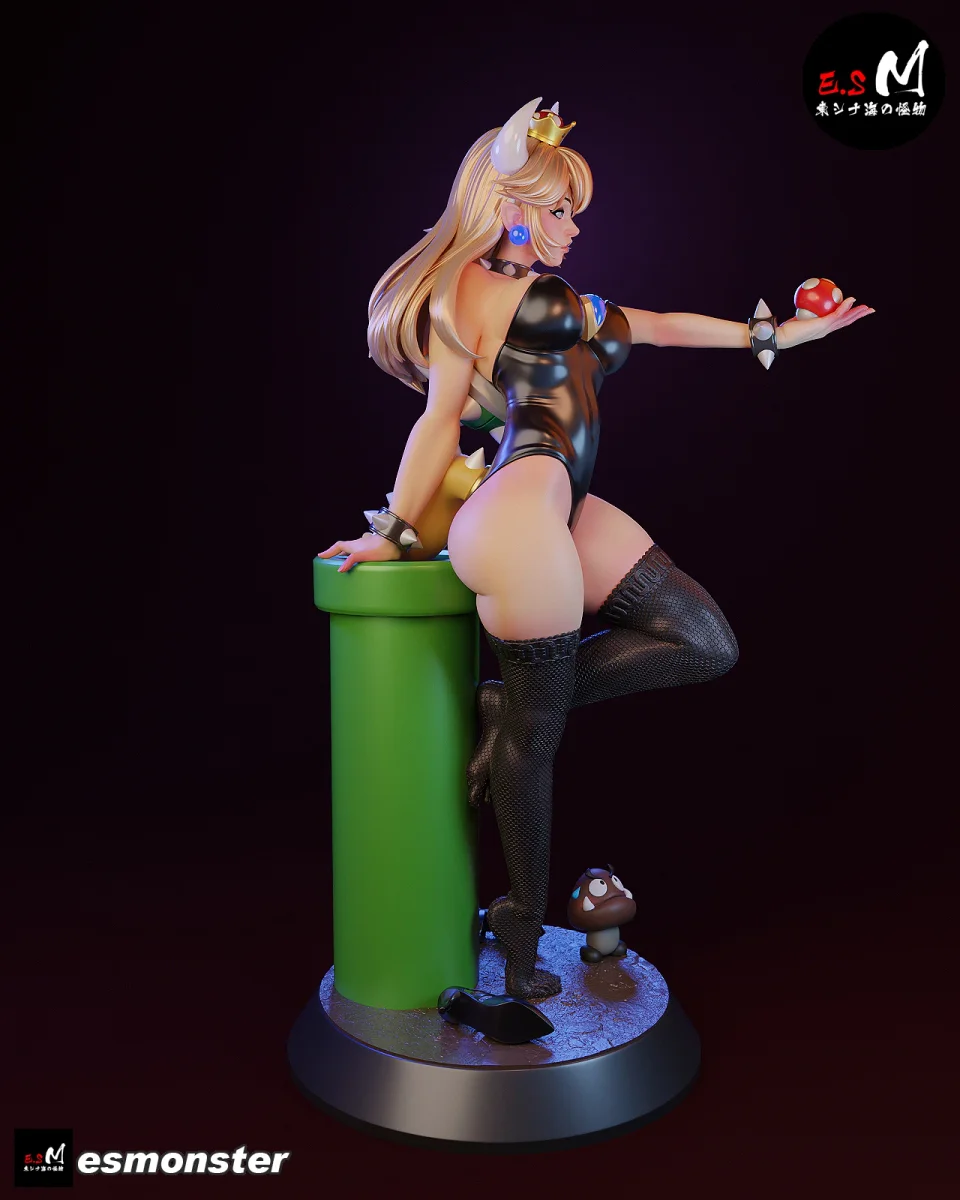 Bowsette v2 | Fan Art | 3D Printed Resin Model Garage Kit | *Un-Painted* | ES Monster 3