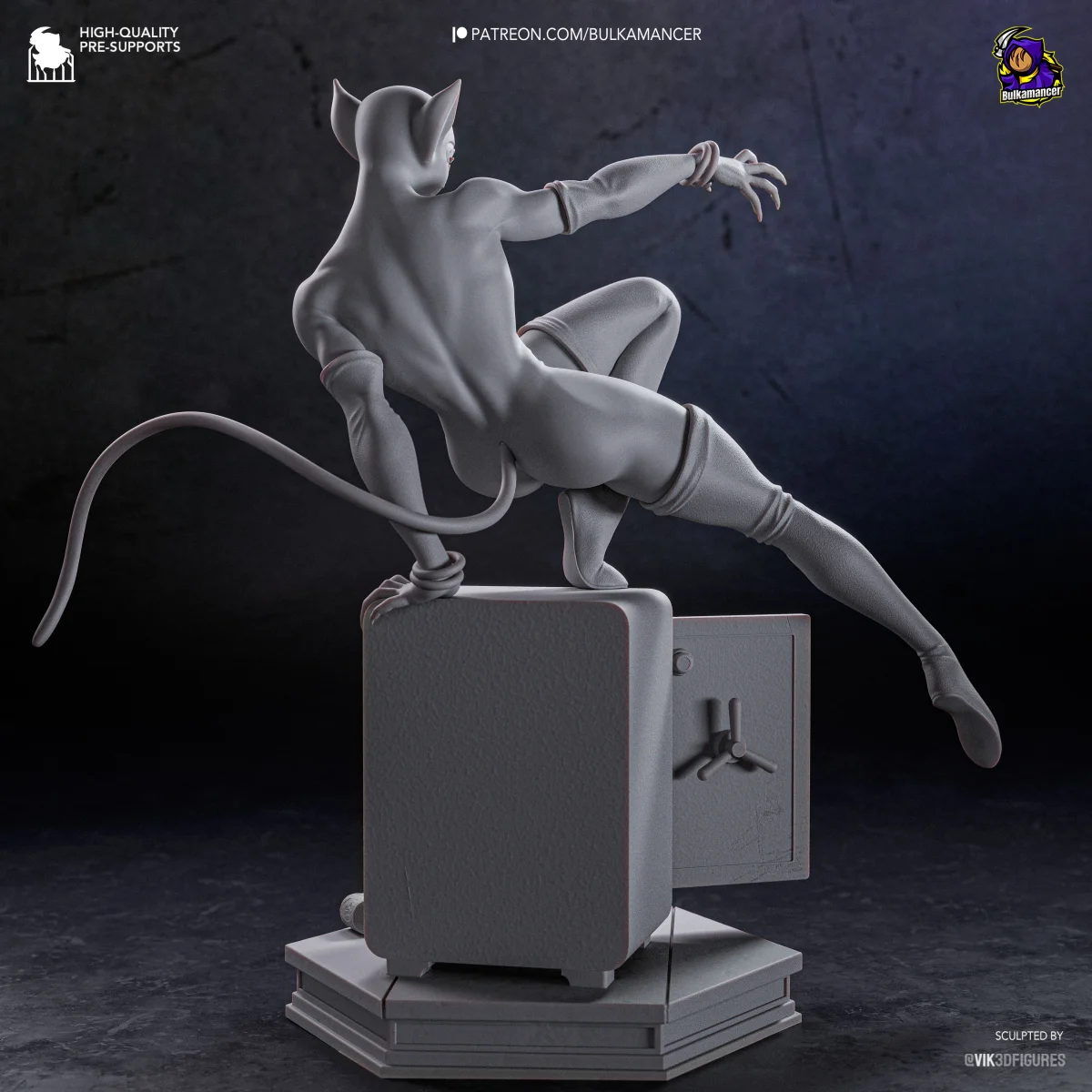 Catwoman | Fan Art | 3D Printed Resin Model Garage Kit | *Un-Painted* | Bulkamancer 9