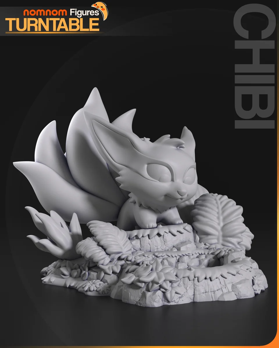 Chibi Kurama | Fan Art | 3D Printed Resin Model Garage Kit | *Un-Painted* | Nomnom 4