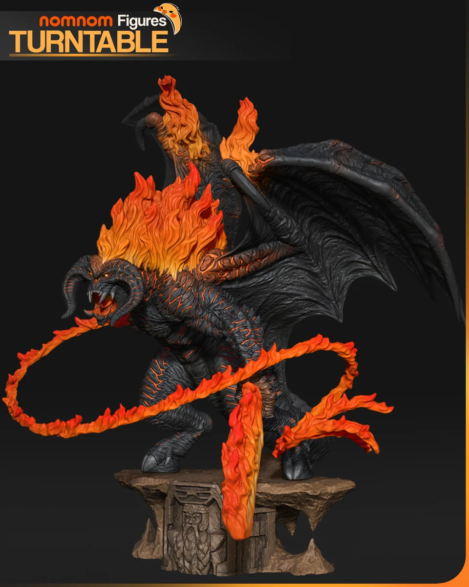 Balrog | Fan Art | 3D Printed Resin Model Garage Kit | *Un-Painted* | Nomnom 9