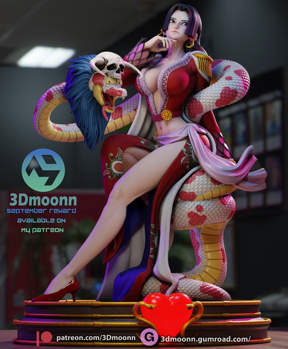 Boa Hancock | Fan Art | 3D Printed Resin Model Garage Kit | *Un-Painted* | 3DMoonn 4