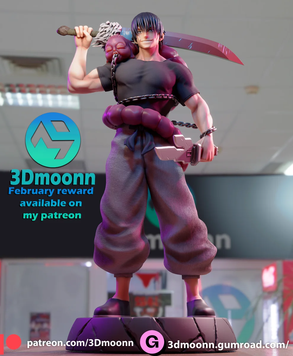 Toji Fushiguro | Fan Art | 3D Printed Resin Model Garage Kit | *Un-Painted* | 3DMoonn 3