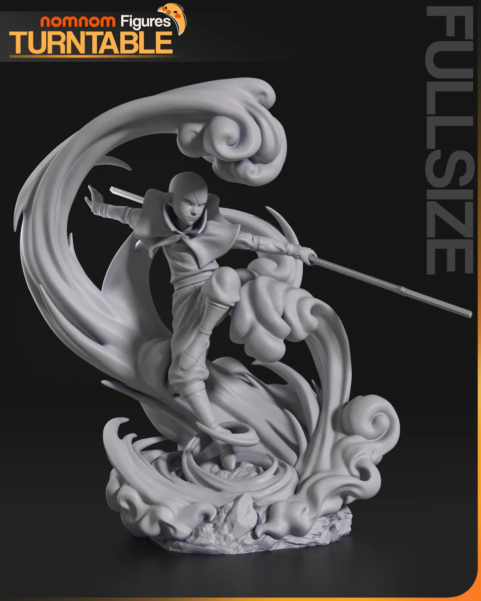 Aang | Fan Art | 3D Printed Resin Model Garage Kit | *Un-Painted* | Nomnom 5