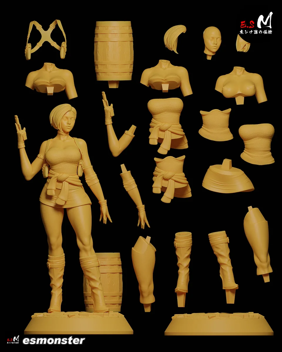 Jill Valentine | Fan Art | 3D Printed Resin Model Garage Kit | *Un-Painted* | ES Monster 8
