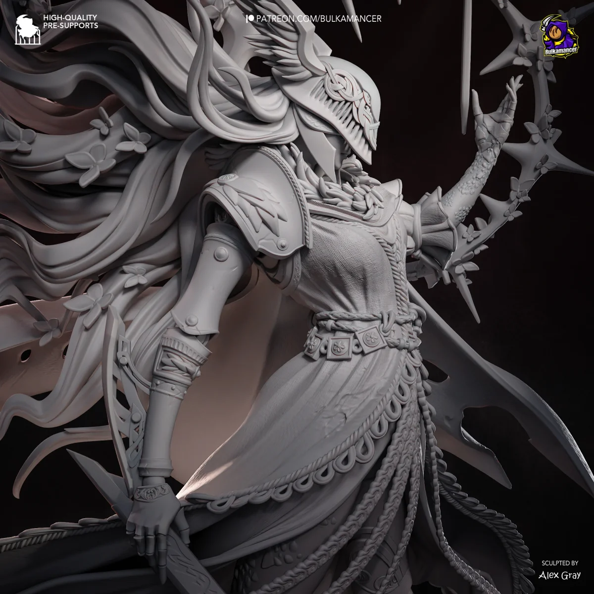 Malenia | Fan Art | 3D Printed Resin Model Garage Kit | *Un-Painted* | Bulkamancer 6