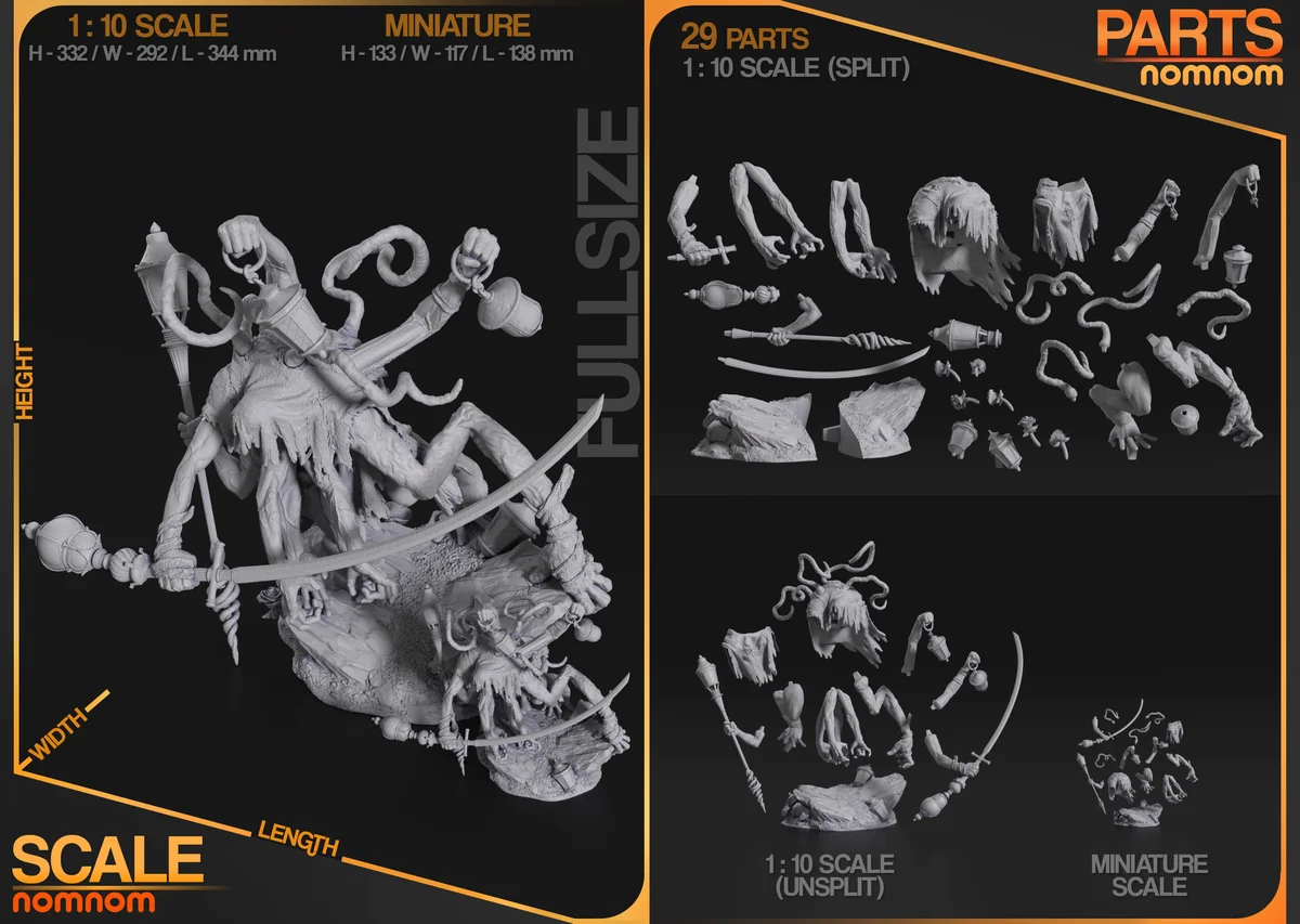 Lamp Master | Fan Art | 3D Printed Resin Model Garage Kit | *Un-Painted* | Nomnom 3