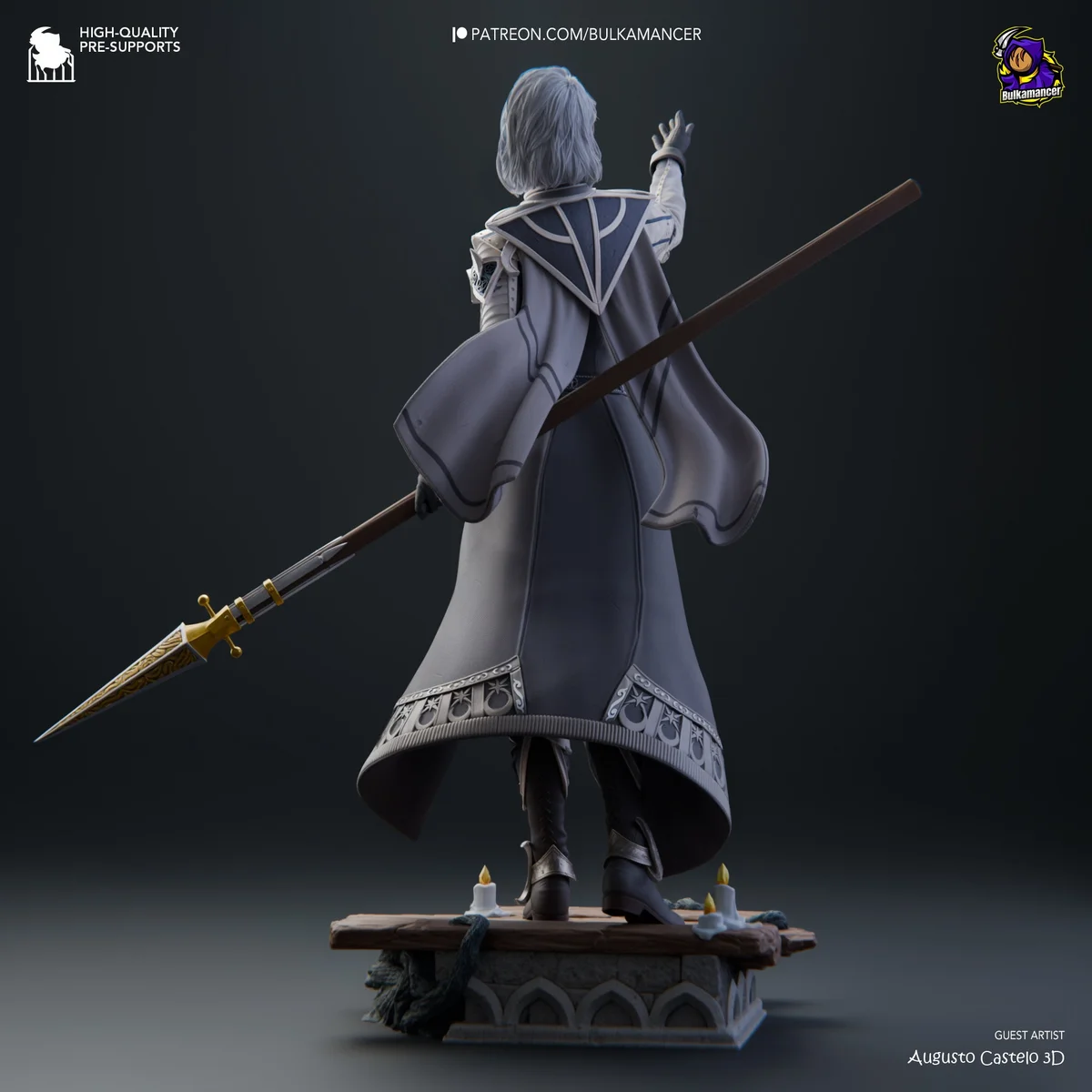 Moon Cleric | Fan Art | 3D Printed Resin Model Garage Kit | *Un-Painted* | Bulkamancer 4
