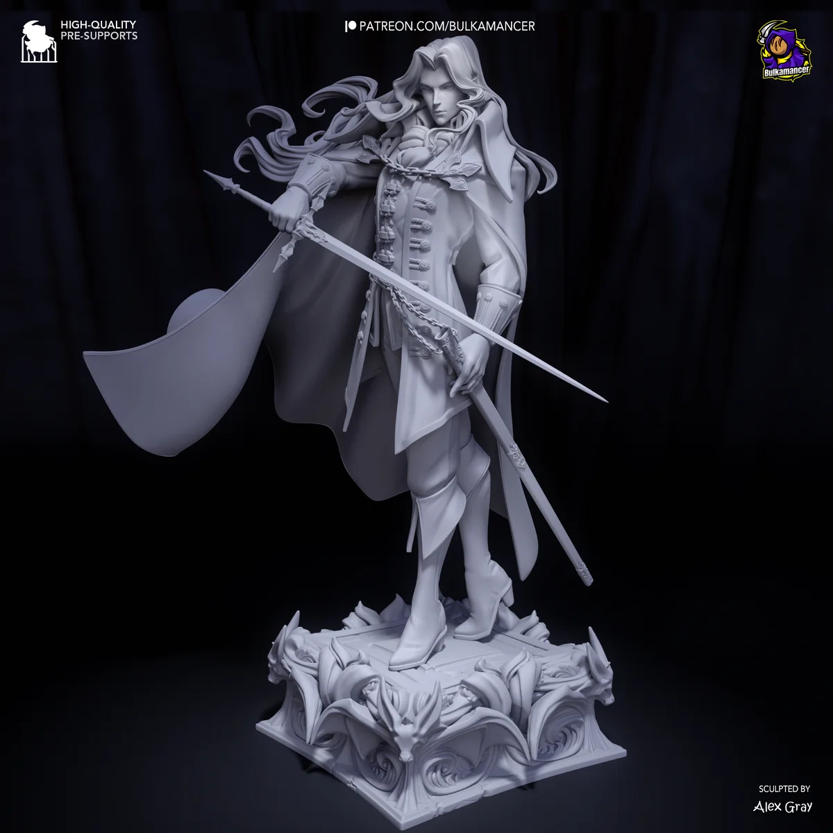 Alucard | Fan Art | 3D Printed Resin Model Garage Kit | *Un-Painted* | Bulkamancer 8