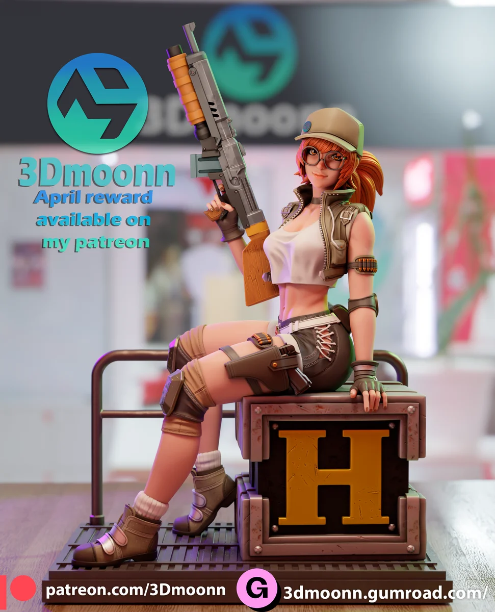 Fio | Fan Art | 3D Printed Resin Model Garage Kit | *Un-Painted* | 3DMoonn