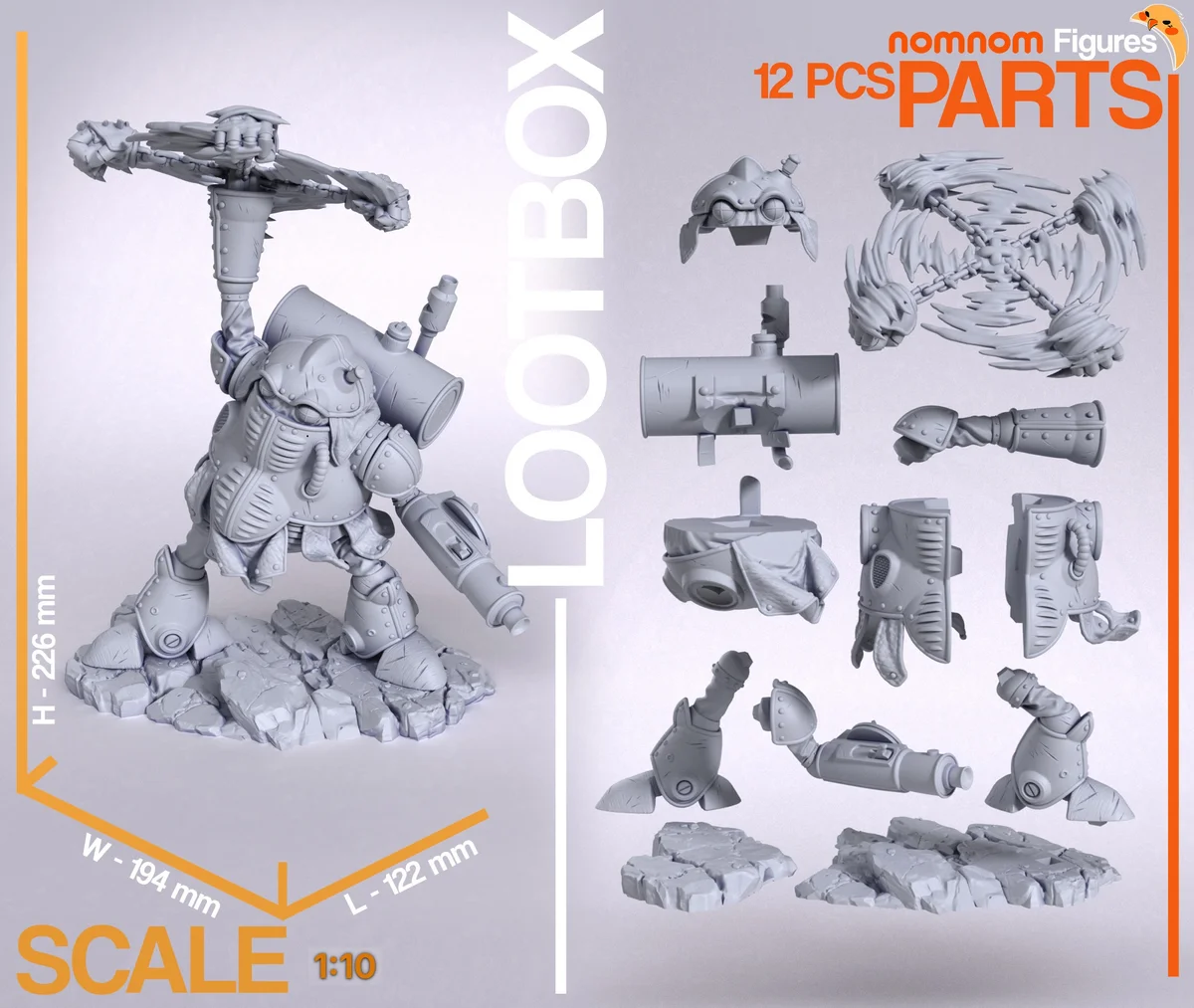 Robo | Fan Art | 3D Printed Resin Model Garage Kit | *Un-Painted* | Nomnom 3
