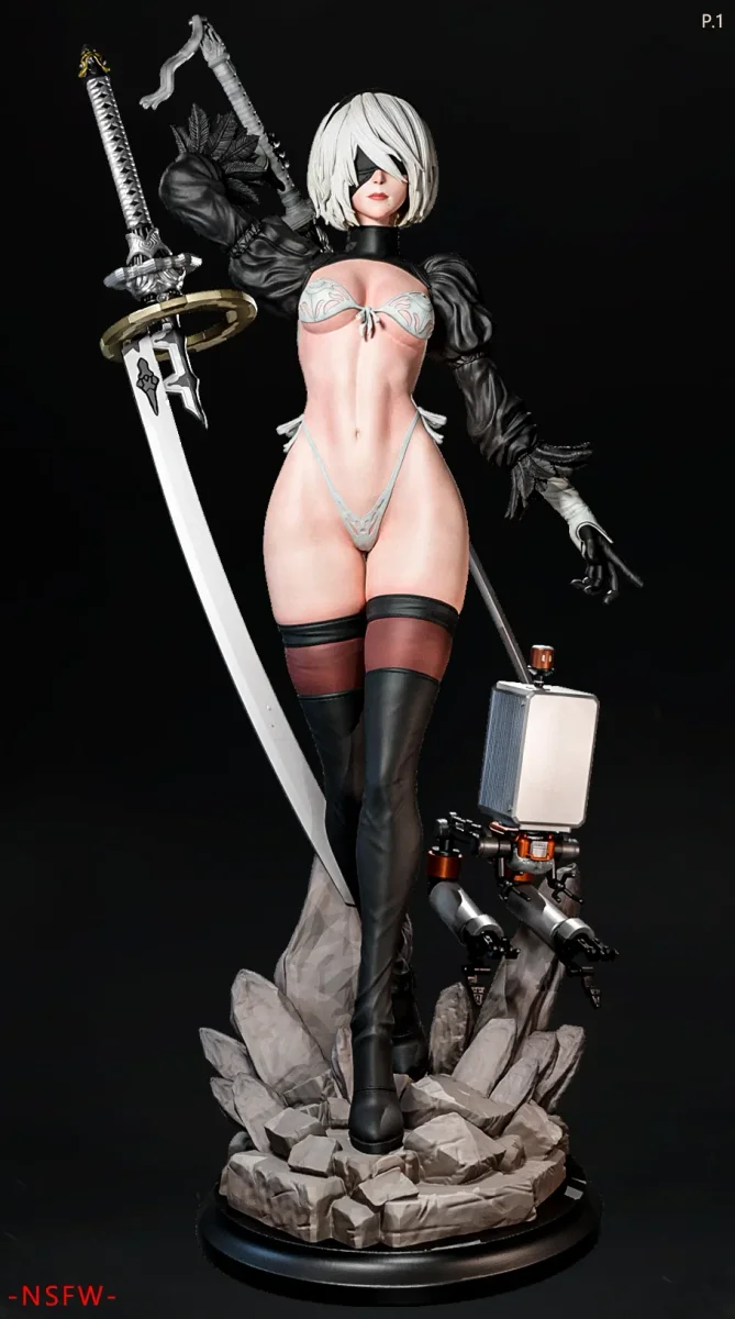2B (3 Poses) | Fan Art | 3D Printed Resin Model Garage Kit | *Un-Painted* | ES Monster 3