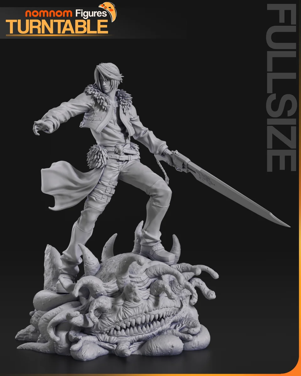 Squall Leonhart | Fan Art | 3D Printed Resin Model Garage Kit | *Un-Painted* | Nomnom 8