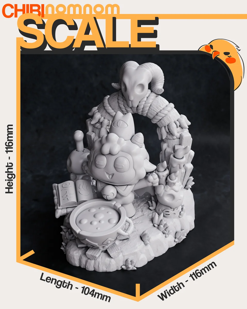 Chibi Lamb | Fan Art | 3D Printed Resin Model Garage Kit | *Un-Painted* | Nomnom 3