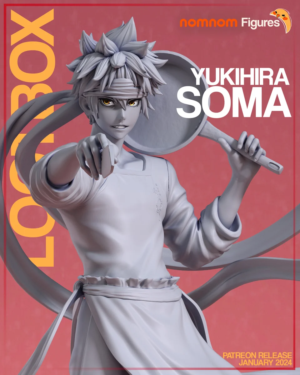 Soma Yukihira | Fan Art | 3D Printed Resin Model Garage Kit | *Un-Painted* | Nomnom