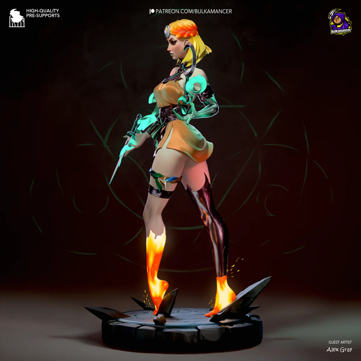 Melinoe | Fan Art | 3D Printed Resin Model Garage Kit | *Un-Painted* | Bulkamancer 3