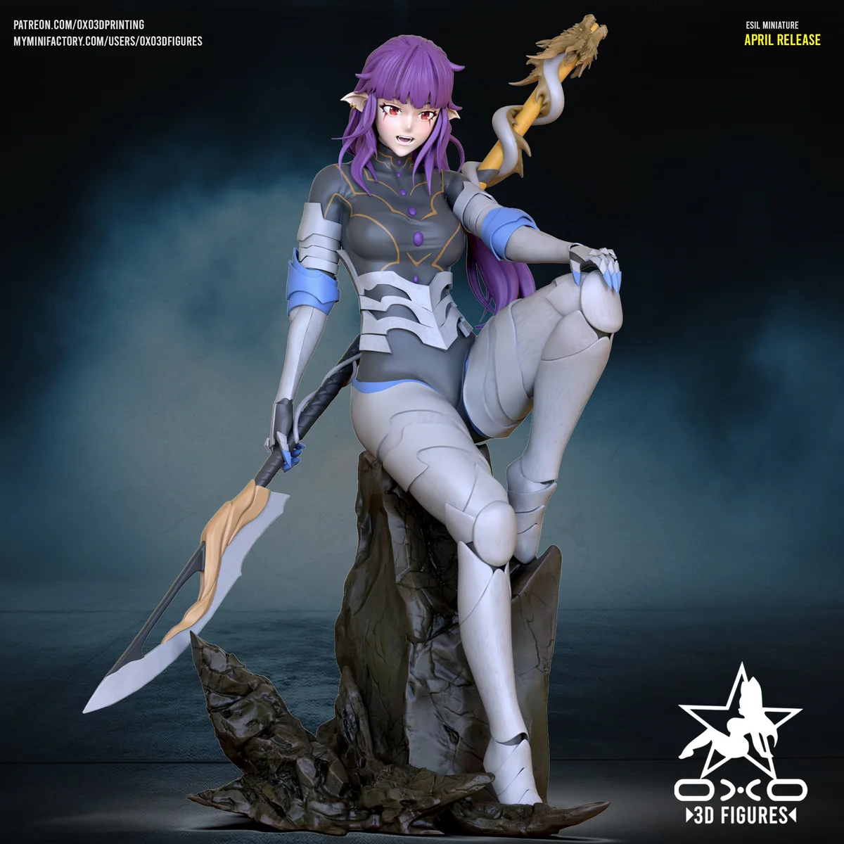 Esil | Fan Art | 3D Printed Resin Model Garage Kit | *Un-Painted* | OXO3D 3
