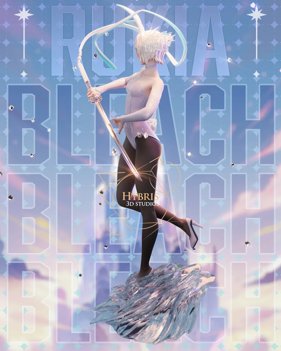 Rukia Kuchiki | Fan Art | 3D Printed Resin Model Garage Kit | *Un-Painted* | Hybris Studios 10