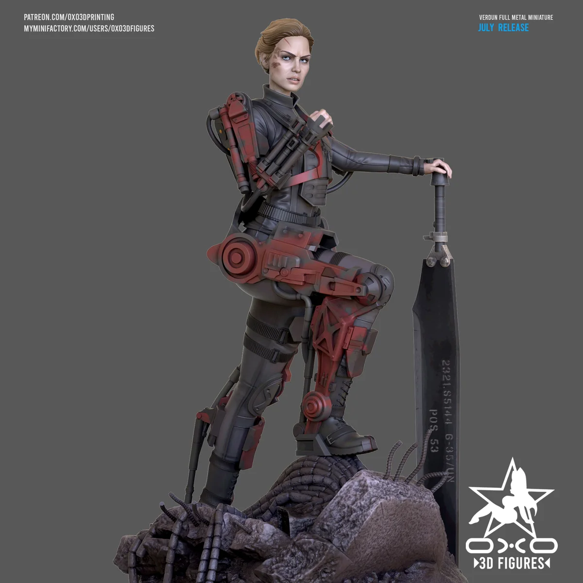 Verdun | Fan Art | 3D Printed Resin Model Garage Kit | *Un-Painted* | OXO3D 3