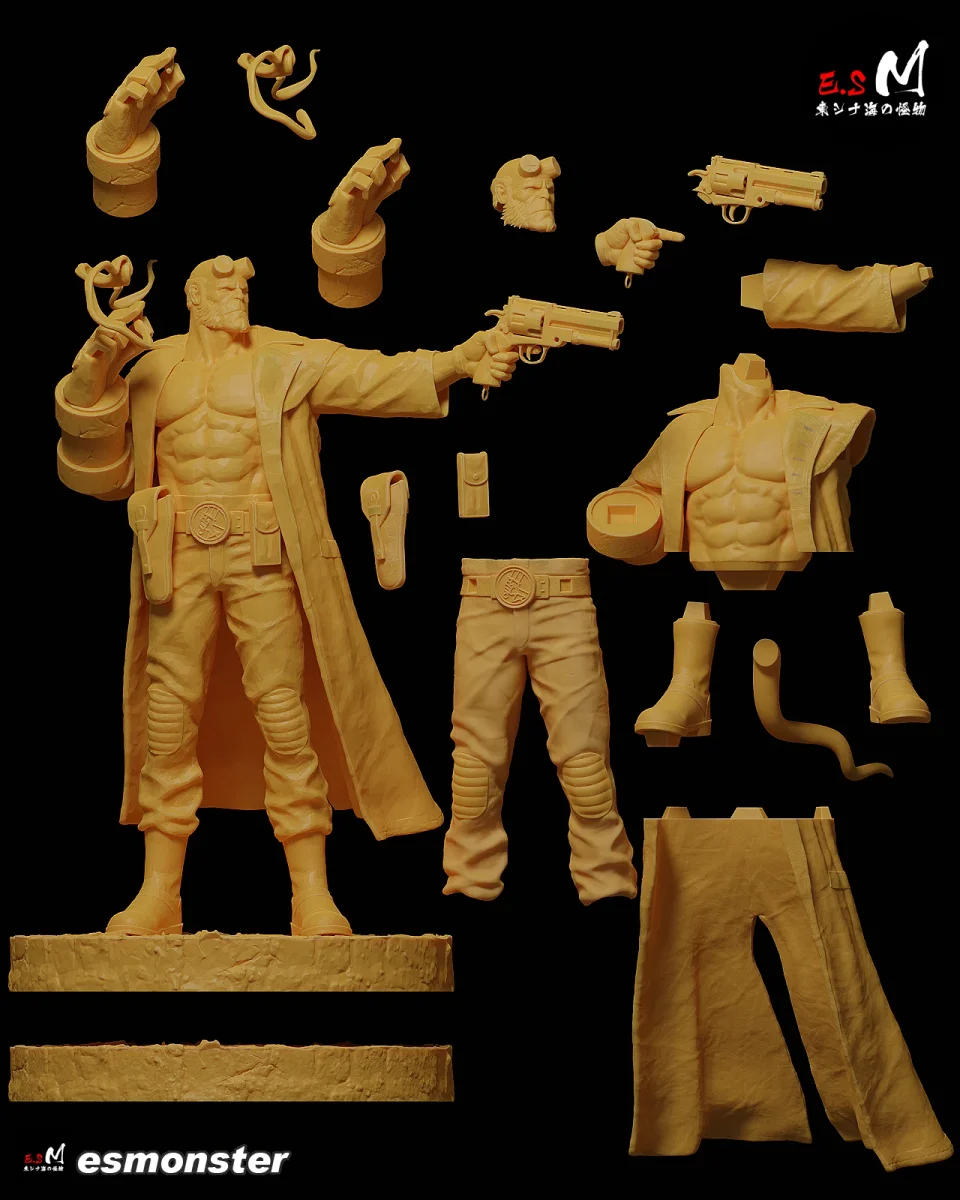 Hellboy | Fan Art | 3D Printed Resin Model Garage Kit | *Un-Painted* | ES Monster 5