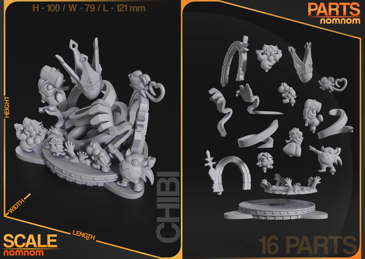 Chibi Paper Mario | Fan Art | 3D Printed Resin Model Garage Kit | *Un-Painted* | Nomnom 3