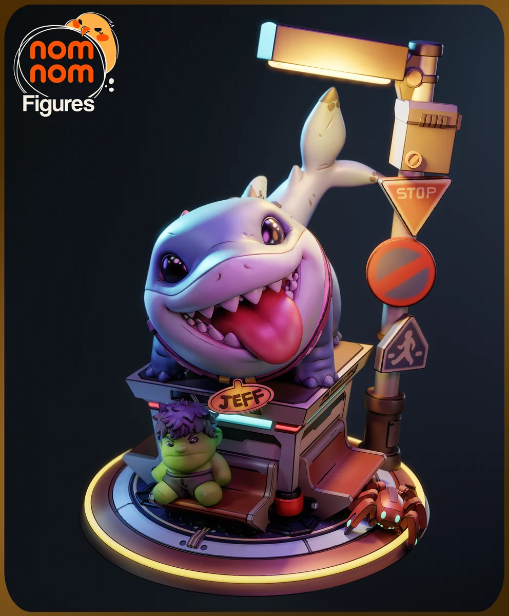 Chibi Jeff | Fan Art | 3D Printed Resin Model Garage Kit | *Un-Painted* | Nomnom 5