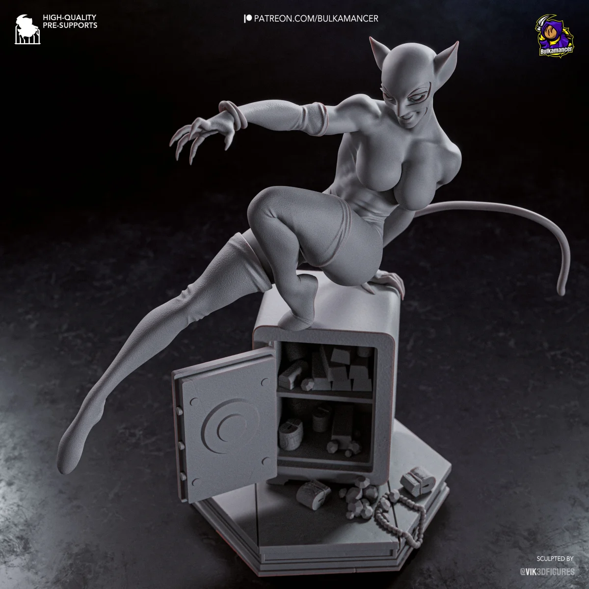Catwoman | Fan Art | 3D Printed Resin Model Garage Kit | *Un-Painted* | Bulkamancer 8