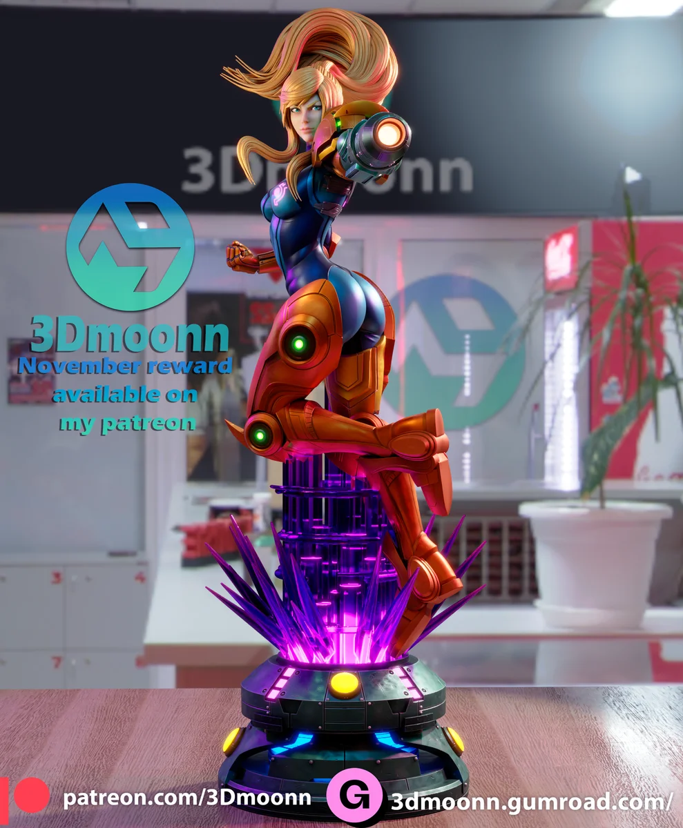 Samus Aran | Fan Art | 3D Printed Resin Model Garage Kit | *Un-Painted* | 3DMoonn