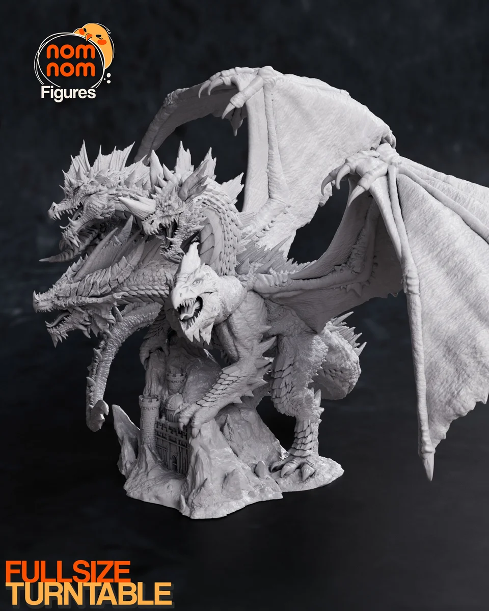 Tiamat | Fan Art | 3D Printed Resin Model Garage Kit | *Un-Painted* | Nomnom 8