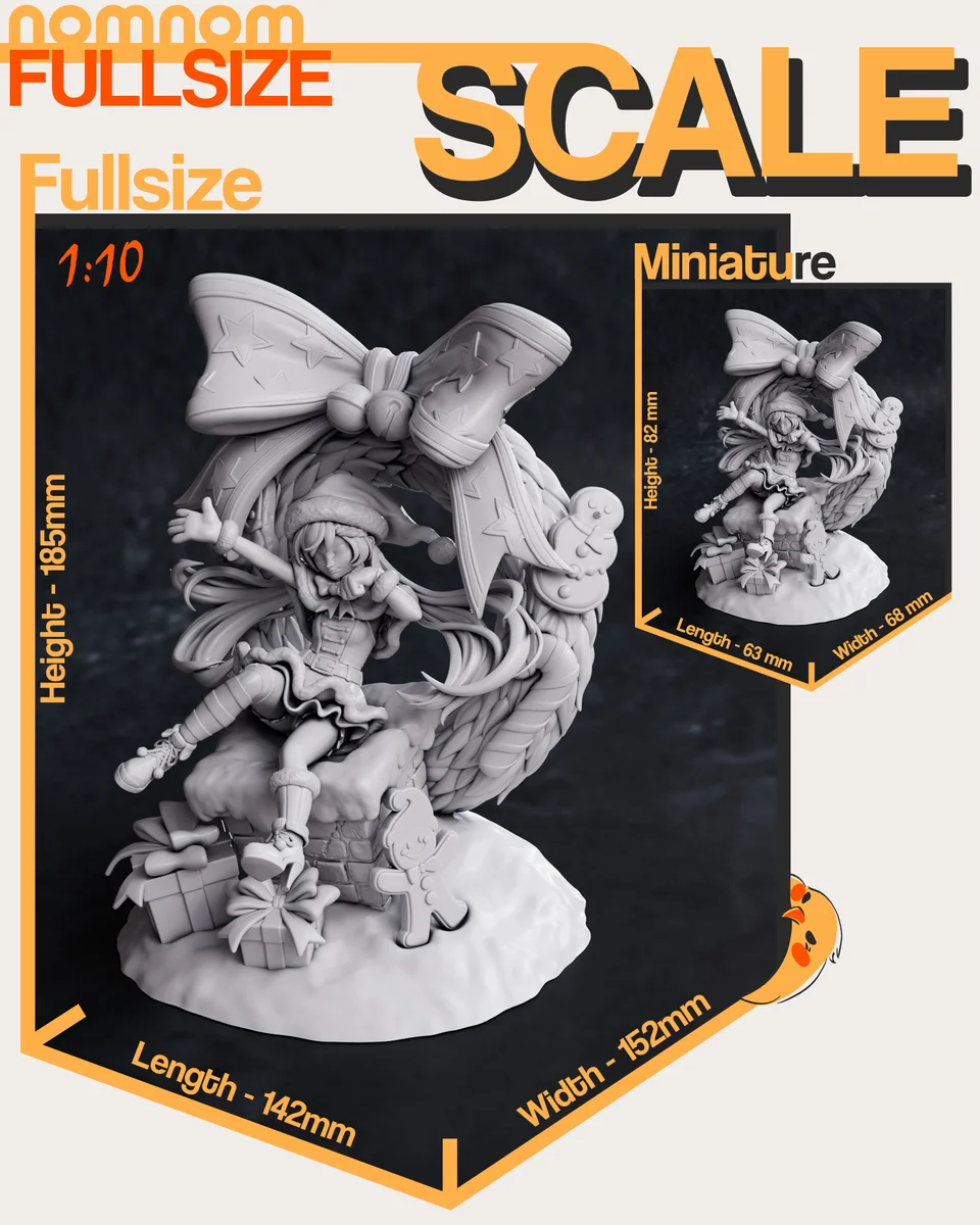 Bella Bells | Fan Art | 3D Printed Resin Model Garage Kit | *Un-Painted* | Nomnom 4