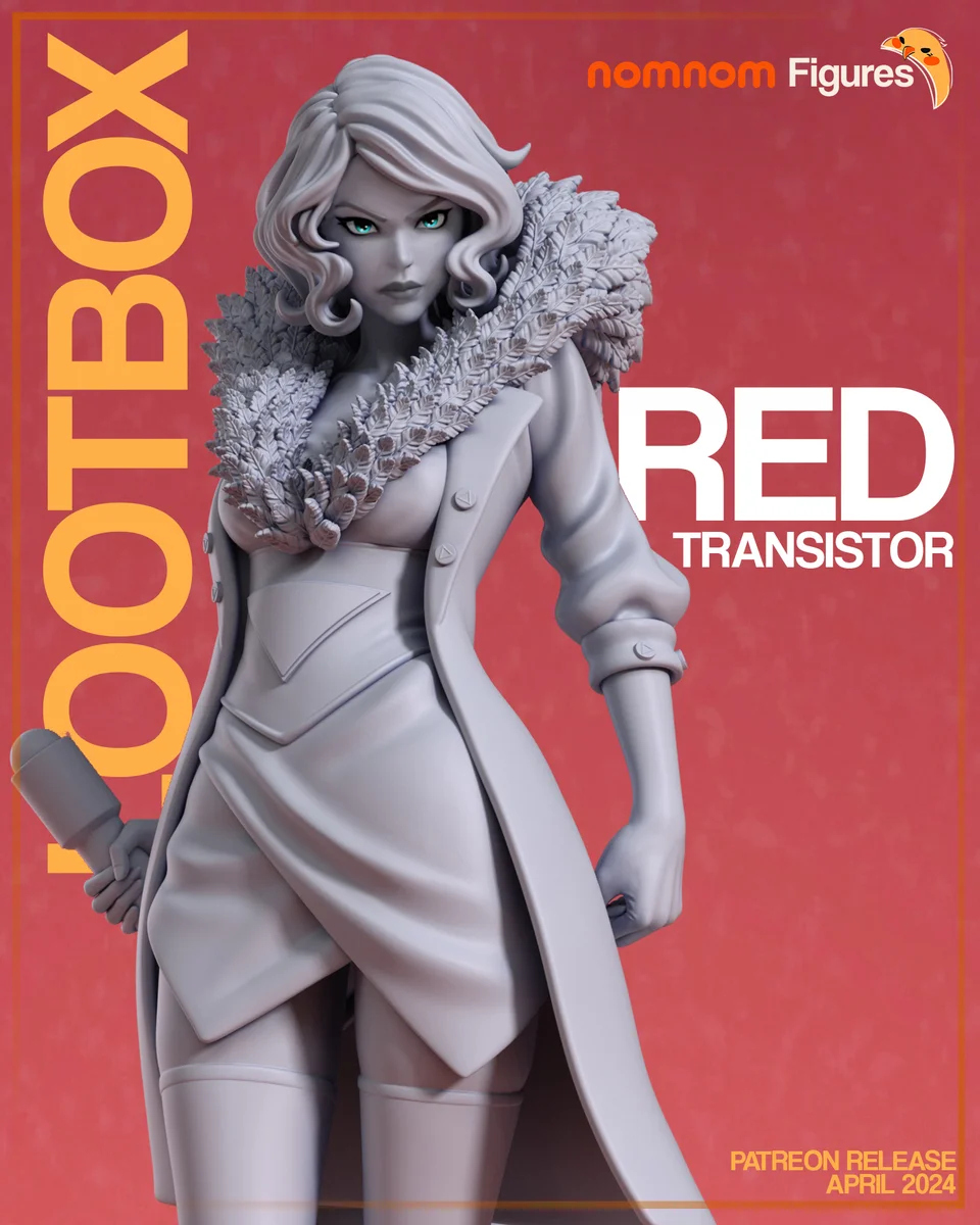 Red - Transistor | Fan Art | 3D Printed Resin Model Garage Kit | *Un-Painted* | Nomnom