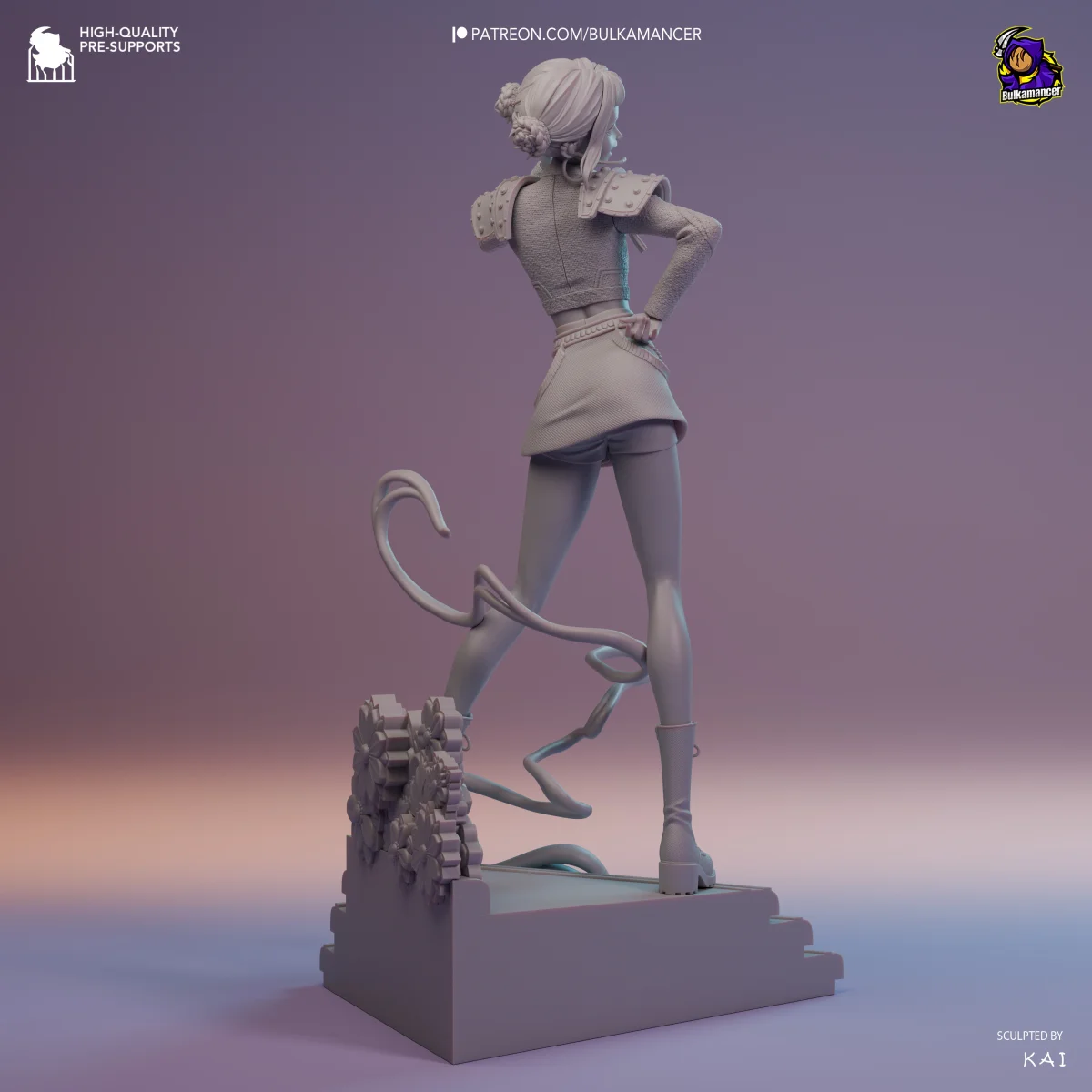 Zoey - Golden Rapper | Fan Art | 3D Printed Resin Model Garage Kit | *Un-Painted* | Bulkamancer 7