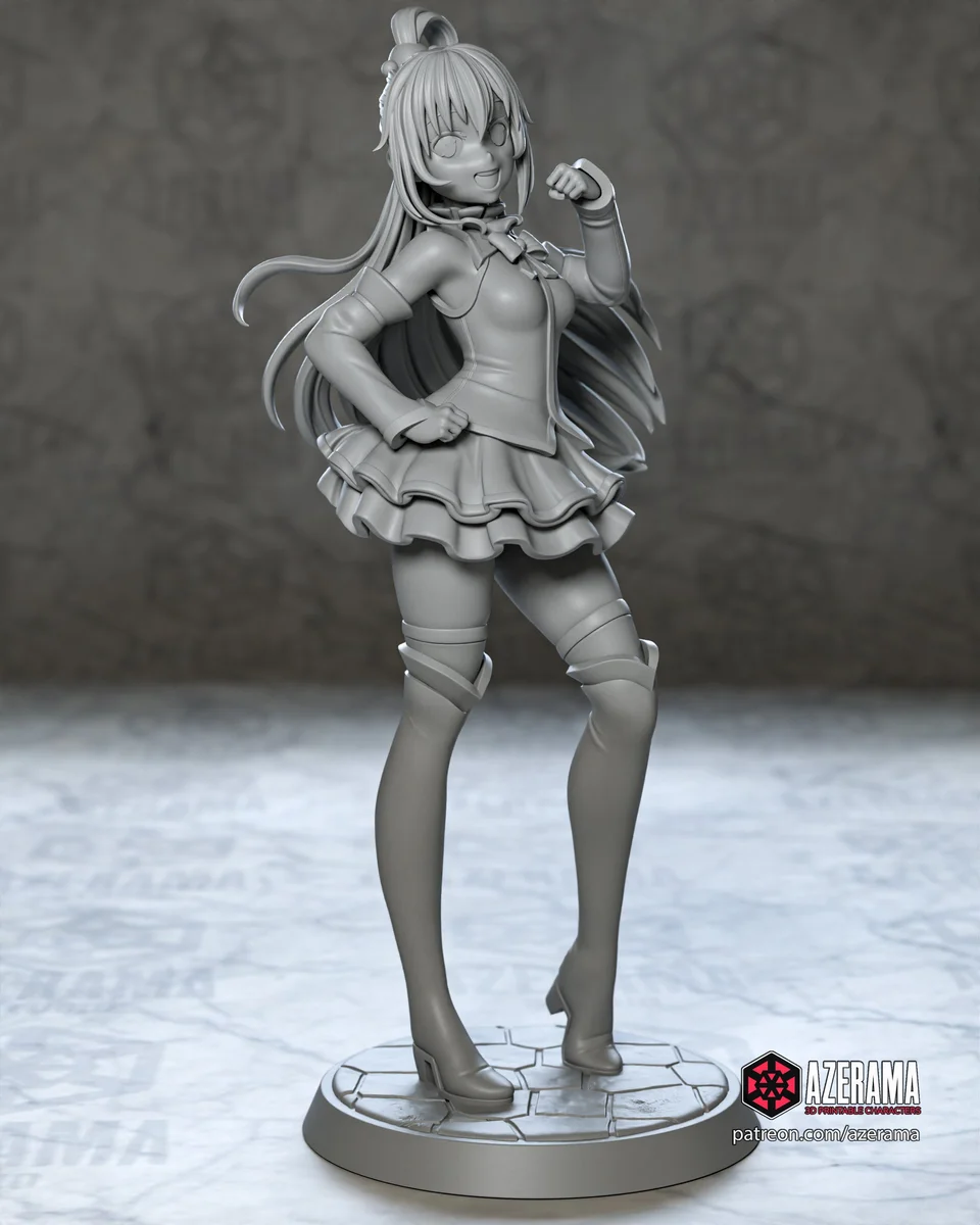 Aqua - KonoSuba | Fan Art | 3D Printed Resin Model Garage Kit | *Un-Painted* | Azerama 6