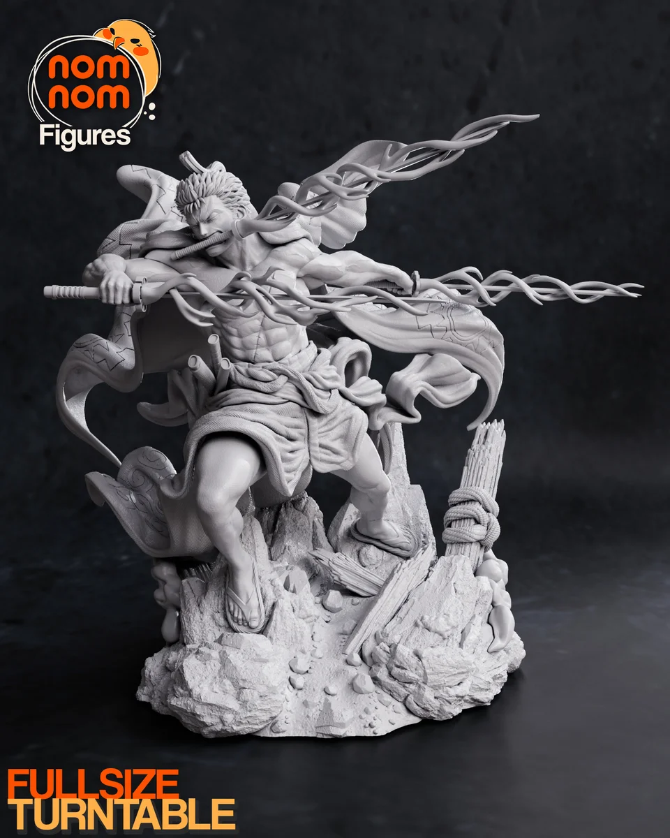 Wano Zoro | Fan Art | 3D Printed Resin Model Garage Kit | *Un-Painted* | Nomnom 7